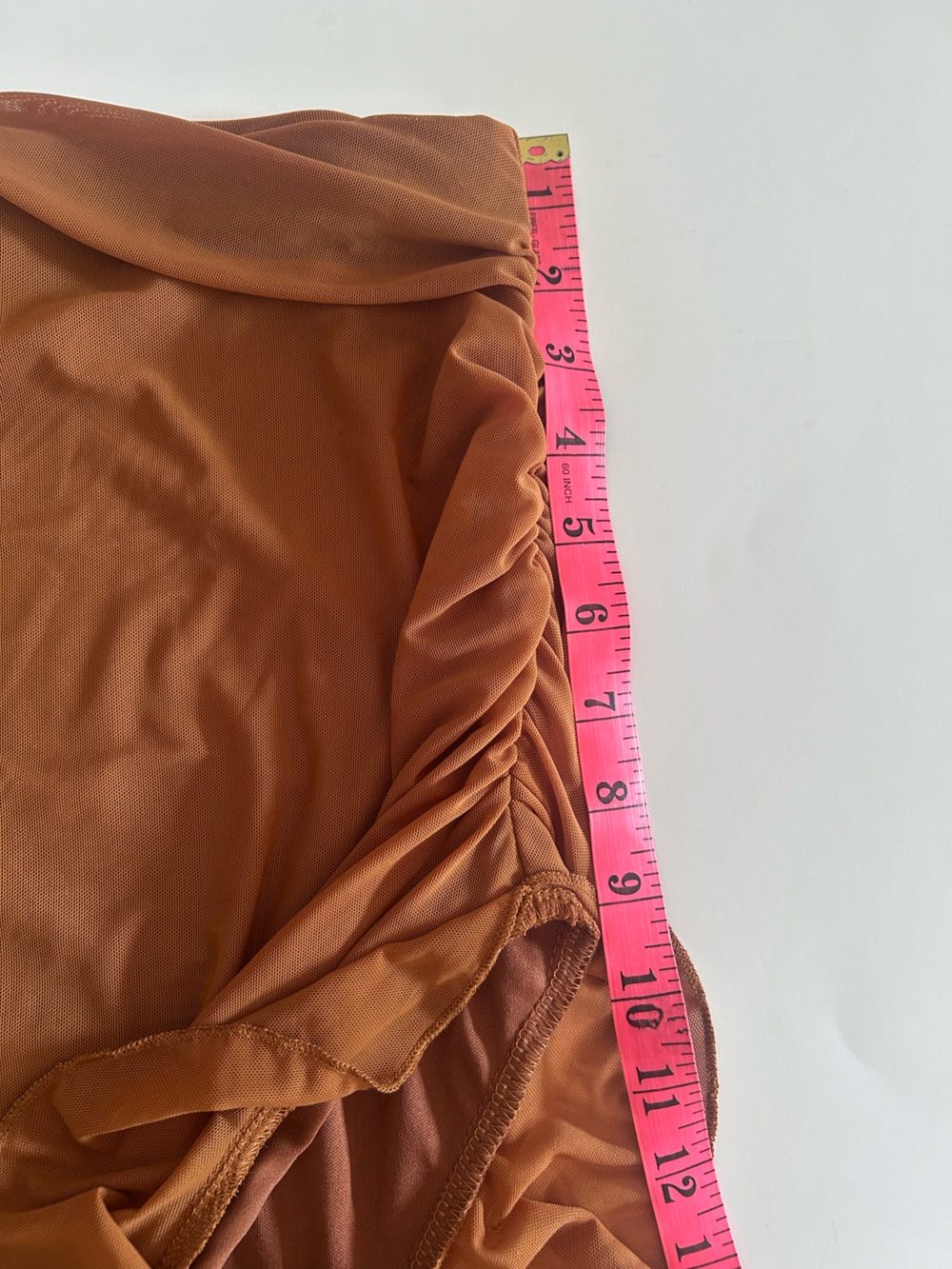 NWT Rust Asymmetrical Ruffle High-Low Skirt - Picture 5 of 7